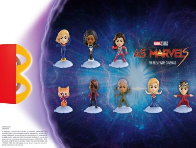 McLanche Feliz traz brinquedos inspirados no filme &quot;As Marvels&quot;, da Marvel Studios