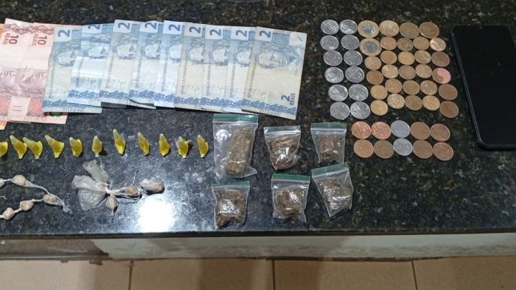Suspeito é detido com drogas durante ação conjunta no bairro Jardim Cruzado