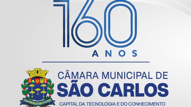 Câmara Municipal de São Carlos celebra 160 anos com logo comemorativo e homenagens