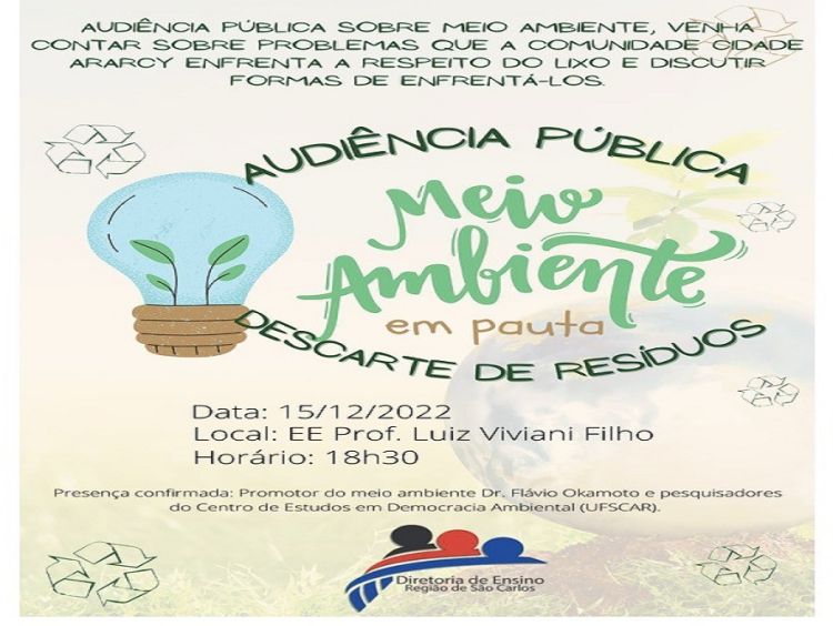 Audiência pública discute descarte de resíduos na região do bairro Bela Vista, em São Carlos