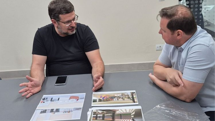 Prefeito Ronaldo Venturi acompanha obras de reforma da Etec de Ibaté