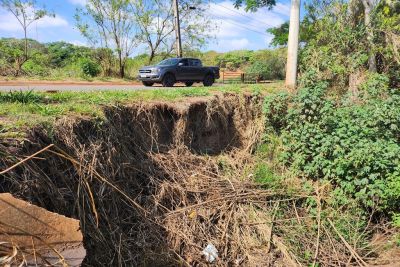 Vereador Elton cobra da Prefeitura providências para erosão na estrada Domingo Zanotta