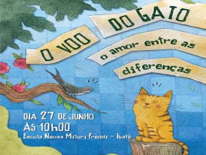 Escola “Neusa Freddi” recebe o espetáculo “O voo do Gato – O amor entre as diferenças”