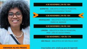 Quarta-feira (5): Biblioteca Municipal recebe curso gratuito “Planejamento, gestão e execução de projetos culturais”