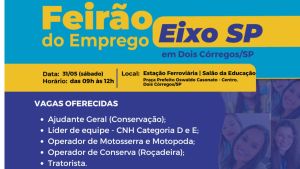 Dois Córregos recebe Feirão de Emprego da Eixo SP