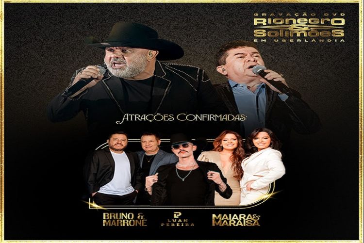 &quot;Rionegro e Solimões Gravação DVD em Uberlândia&quot; conta com participações de Bruno e Marrone, Maiara e Maraisa e Luan Pereira