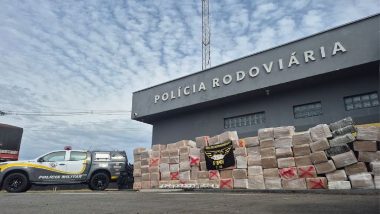 Fiscalização da PM Rodoviária resulta na apreensão de 3,3 toneladas de maconha no interior de SP