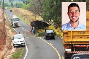 Motorista morre após tombar de caminhão de laranja