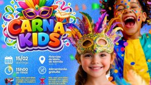 CarnaKids acontece neste domingo e promete tarde de muita alegria para as crianças em Ibaté