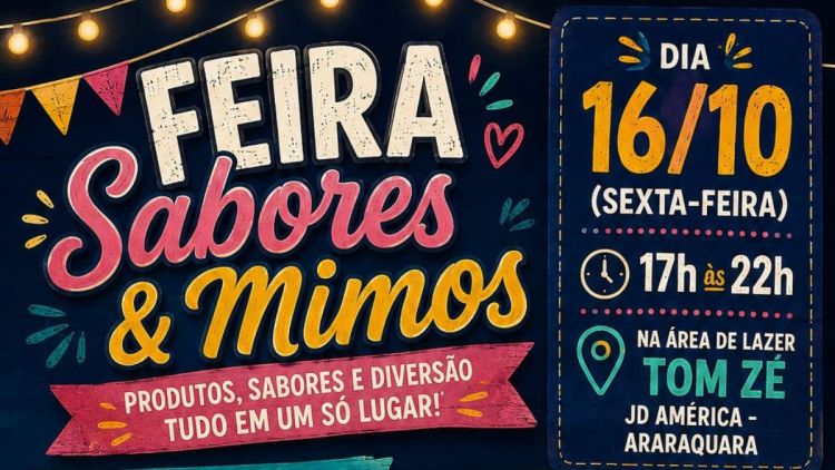 Sexta-feira (16): expositores da Feira Sabores & Mimos estarão no Jardim América