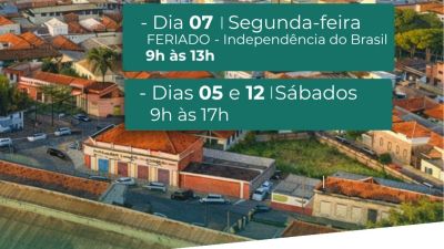 Comércio de São Carlos terá horários especiais em setembro