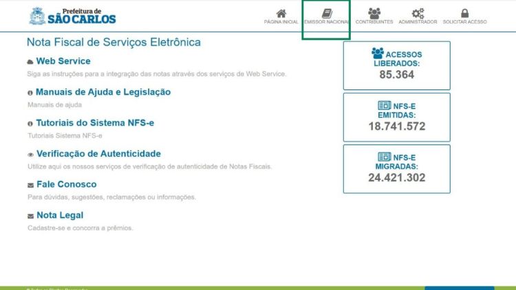 Fazenda disponibiliza novo módulo "Emissor Nacional" para consulta de NFS-e