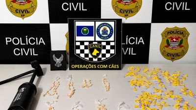Polícia Civil apreende mais de 300 porções de drogas escondidas em bomba de ar em São Carlos