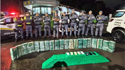 PM Rodoviária e Força Tática apreendem mais de 320 kg de drogas em imóvel na região de Assis