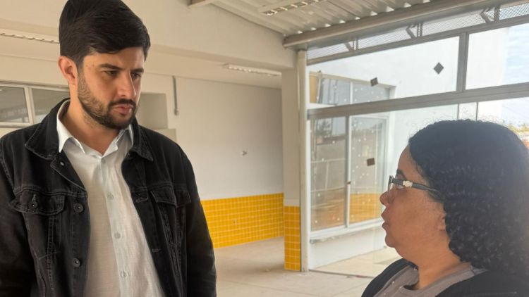 Vereador Bruno Zancheta realiza visita às obras da CEMEI Sílvio Padovan no Bairro Ipê Mirim