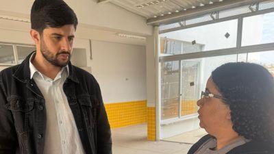 Vereador Bruno Zancheta realiza visita às obras da CEMEI Sílvio Padovan no Bairro Ipê Mirim