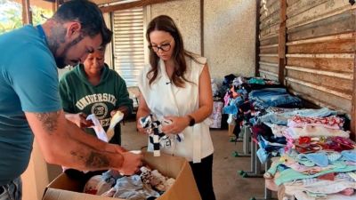 Fundo Social leva bazar itinerante à ocupação em busca de uma moradia