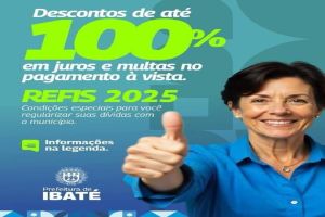 Prefeitura de Ibaté lança Refis 2025 com condições especiais para a regularização de dívidas