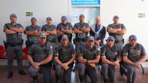 Policiais da Companhia de Força Tática do 38° BPM/I realizam doação de sangue para a Santa Casa