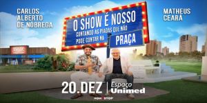 Matheus Ceará e Carlos Alberto em show humorístico no Espaço Unimed