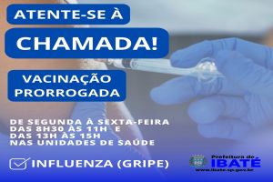 IMUNIZAÇÃO | Ibaté prorroga vacinação contra gripe Influenza