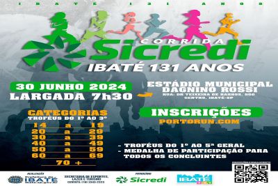 Prefeitura de Ibaté Anuncia Abertura das Inscrições para a “Corrida Pedestre 131 Anos de Ibaté”