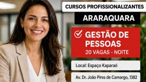 SEST SENAT Araraquara abre inscrições para cursos gratuitos de qualificação profissional
