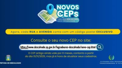 Atualização dos Códigos de Endereçamento Postal (CEPs) de Descalvado