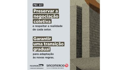Foco na negociação coletiva e na transição responsável: Sincomercio São Carlos propõe ajustes na PEC 6x1