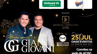Gian & Giovani levam sucessos do sertanejo ao Jantar do Comerciante da ACISC