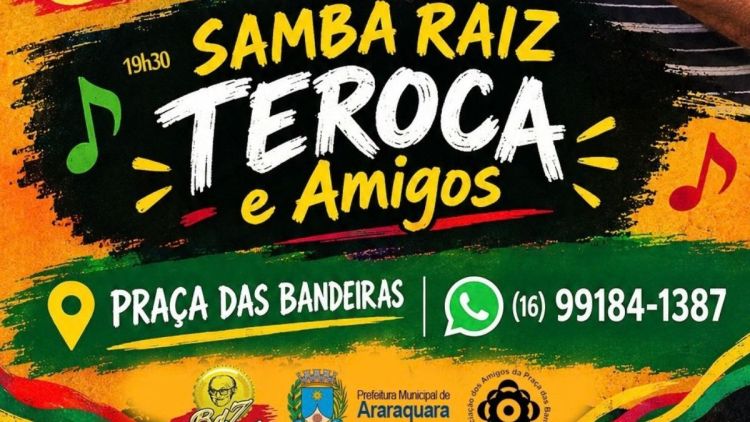 Samba com Teroca é destaque na Feira Aqa Criativa deste sábado (19)