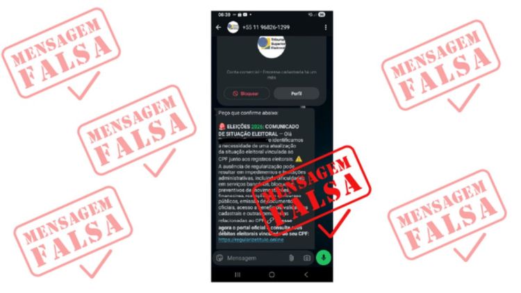 TRE-SP alerta para falsa comunicação sobre débitos eleitorais em aplicativo de mensagem