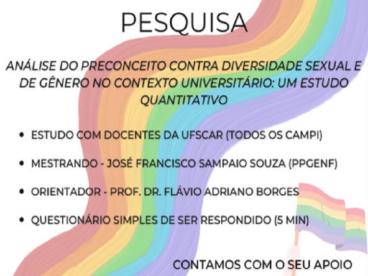 Estudo analisa preconceito contra diversidade sexual e de gênero