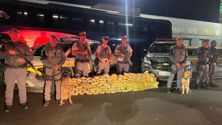 PM Rodoviária apreende quase 100 kg de skunk em Presidente Prudente