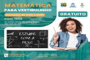 Fesc oferece curso de matemática para Vestibulinho e de teclado