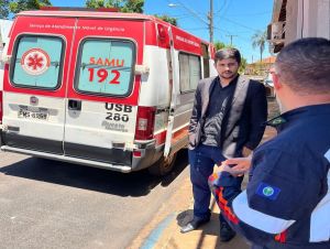 Vereador Bruno visita base do SAMU em Santa Eudóxia e sugere “Posto Integrado” com a Guarda Municipal