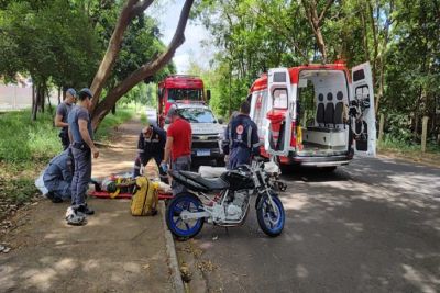 Após queda de moto, homem é autuado por receptação