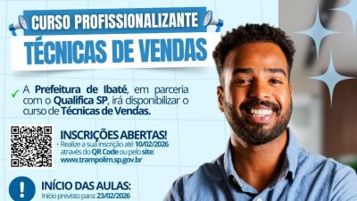 Prefeitura de Ibaté abre inscrições para Curso Profissionalizante de Técnicas de Vendas