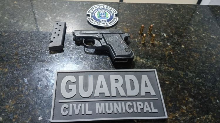 Operação integrada em Ibaté termina com apreensão de pistola sem registro