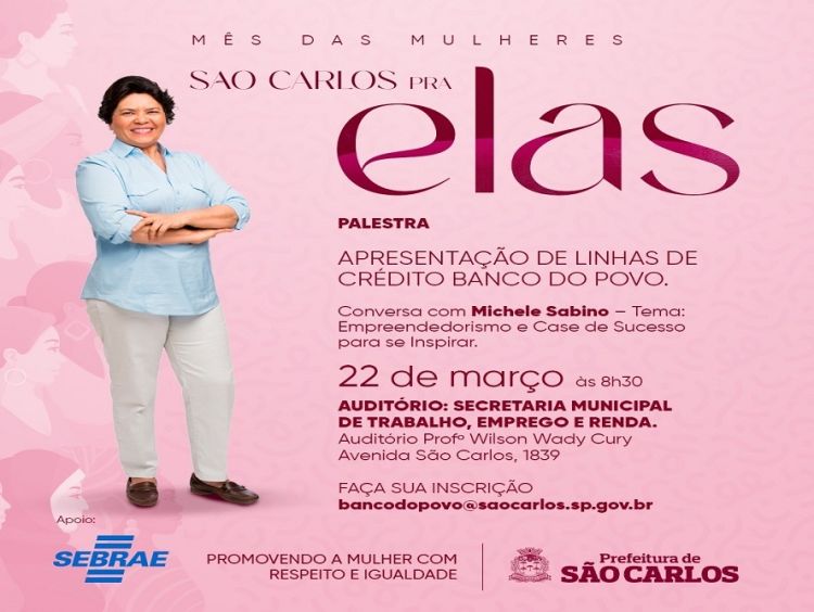 Sincomercio São Carlos apoia evento sobre Empreendedorismo pelo mês da Mulher