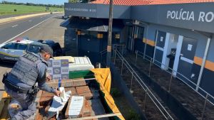 Cerca de 1,4 tonelada de maconha escondida em carga agrícola é apreendida pela PM Rodoviária