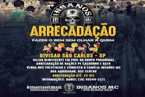 Insanos MC Motoclub realiza ação beneficente no sábado (23)