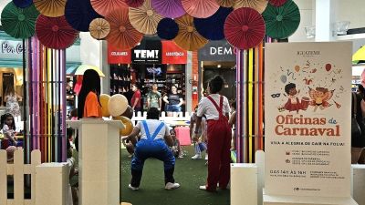 CarnaFolia leva programação infantil gratuita ao Shopping Iguatemi São Carlos durante o Carnaval