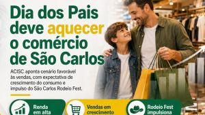 Dia dos Pais deve aquecer comércio de São Carlos com renda em alta e maior circulação de consumidores