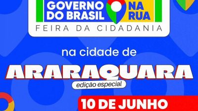 Araraquara recebe programa Feira da Cidadania do Governo do Brasil na Rua