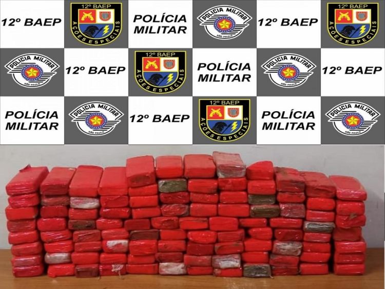 Após tentativa de fuga, polícia apreende cinco com quase 200 kg de maconha