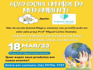 Escola Quintal Mágico realiza ação social neste sábado