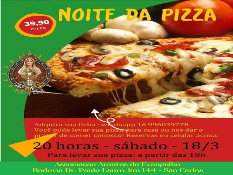 Arautos do Evangelho realiza a noite da pizza