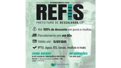 Descalvado: Refis é prorrogado até sexta-feira dia 11 de julho