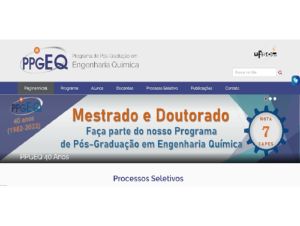 Engenharia Química da UFSCar está com inscrições para mestrado e doutorado